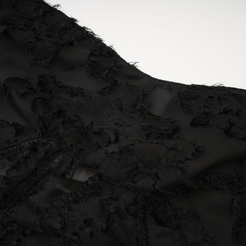 Emmelina Black Lace Maxi Dress with Floral Details
