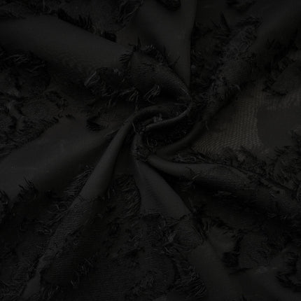 Emmelina Black Lace Maxi Dress with Floral Details
