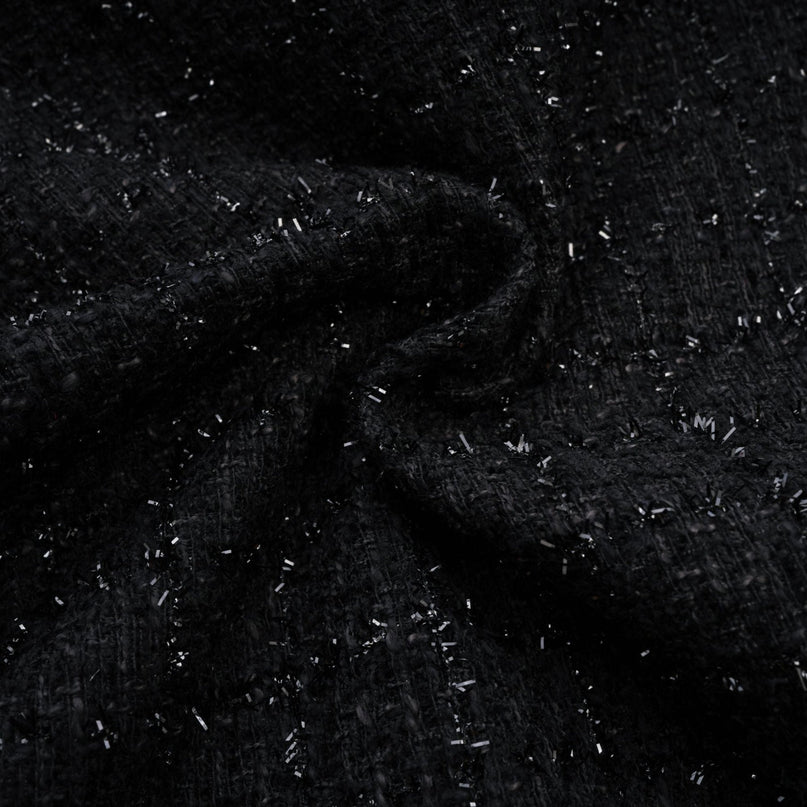 Erin Black Tweed Zweireihiges Mantelkleid Dress Coat