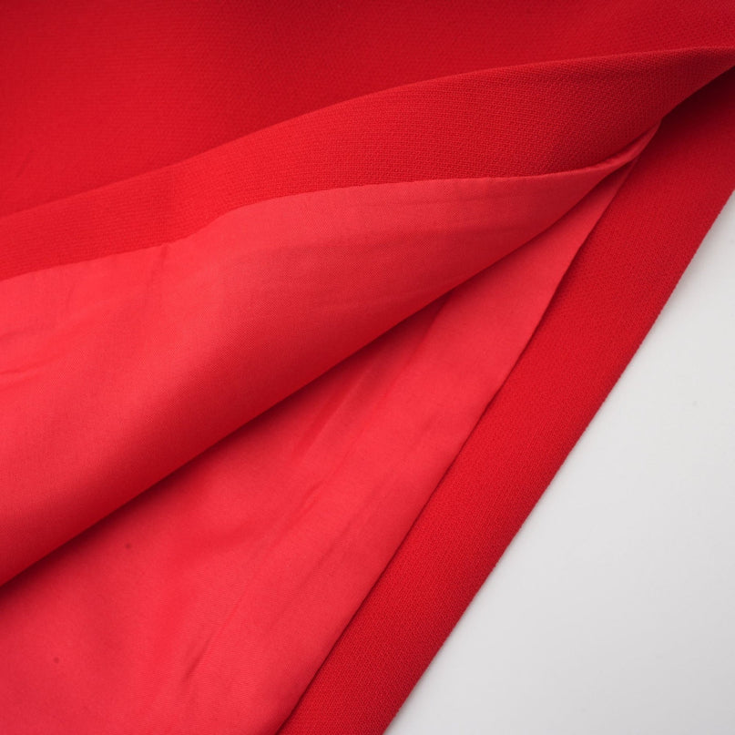 Esme Red Terylene Mini Dress with Bow Detailing and Cut-Out Back