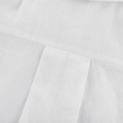 Esme White Lace Embroidered Cut Out Buttoned Shirt