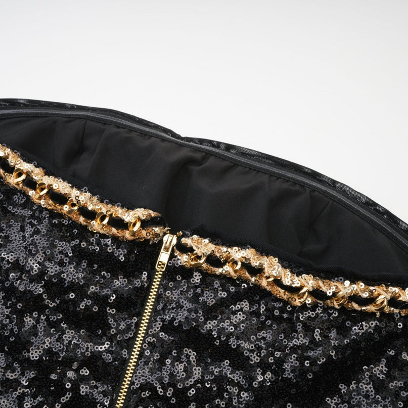 Eulalia black embellished mini dress