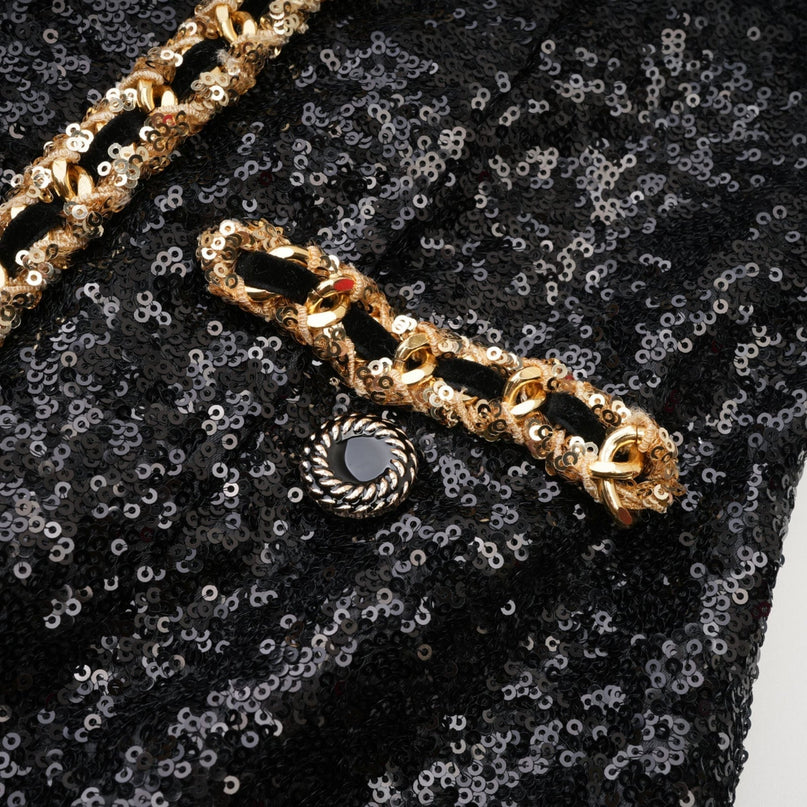 Eulalia black embellished mini dress