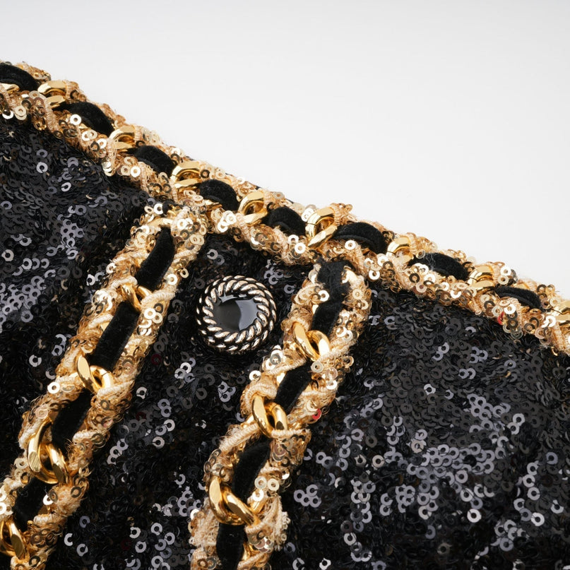 Eulalia black embellished mini dress