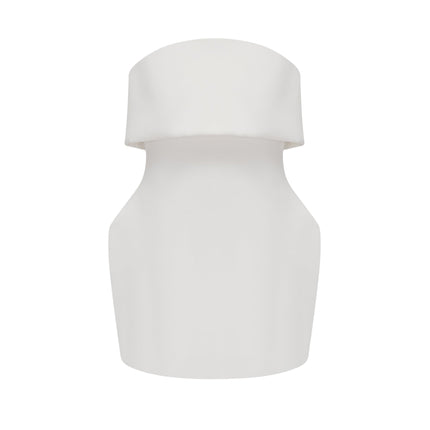 Eulalia White Off Shoulder Puff Skirt Mini Dress