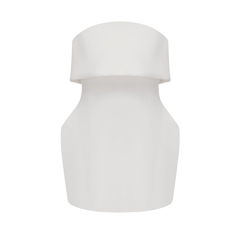 Eulalia White Off Shoulder Puff Skirt Mini Dress
