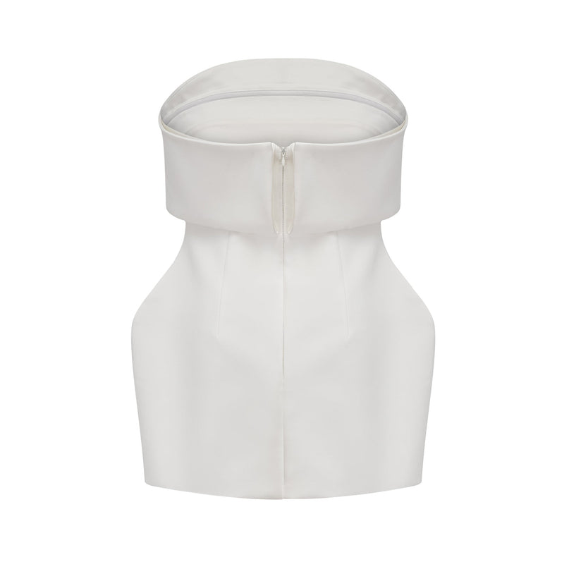 Eulalia White Off Shoulder Puff Skirt Mini Dress