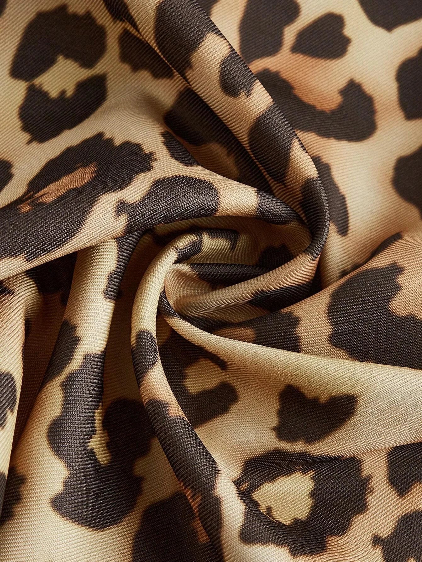 European And American Style Sexy Spaghetti Strap Leopard Print Rhinestone Embellished Waist