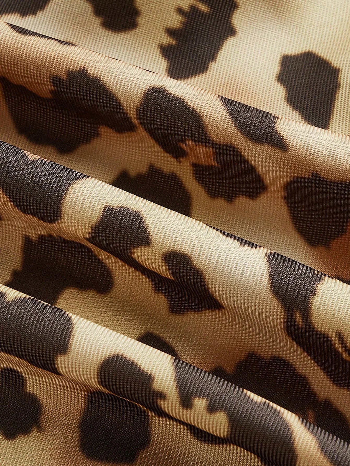 European And American Style Sexy Spaghetti Strap Leopard Print Rhinestone Embellished Waist