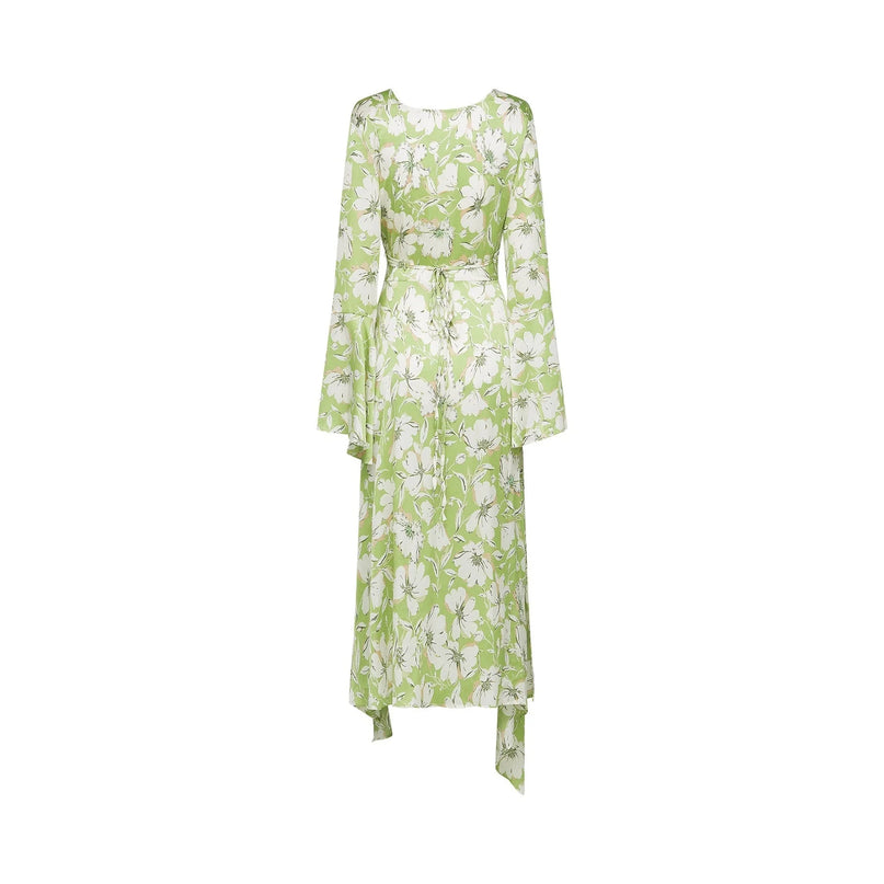 Éva floralprint crystalembellished midi dress