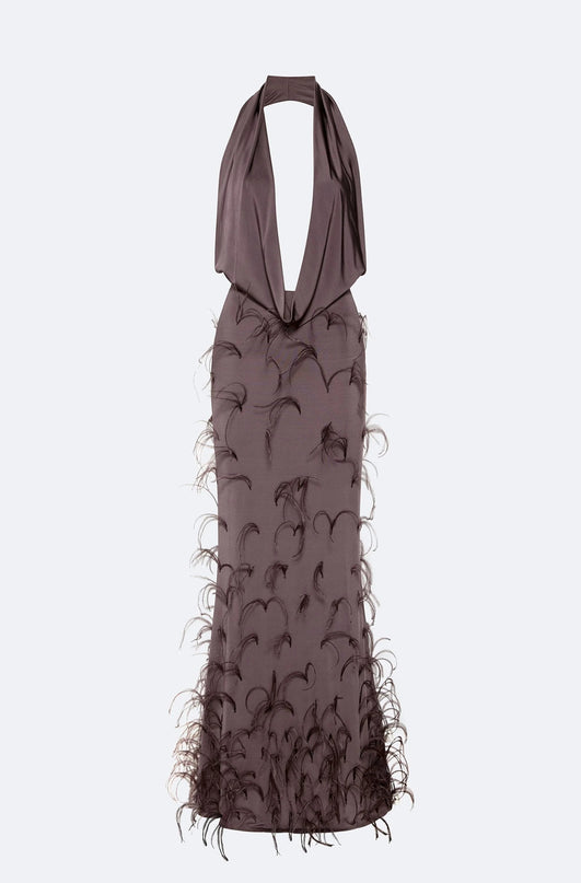 Evelyn wearing Brown Dress with Allure Vibes for middle-aged women