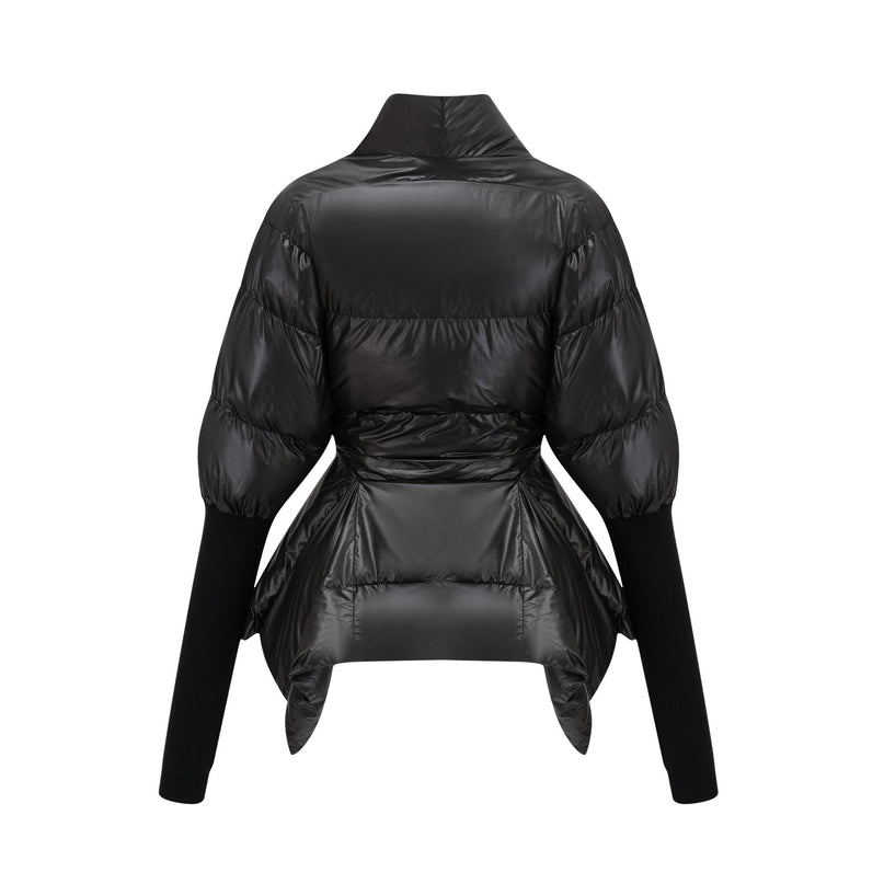 Everleigh Black Padded Jacket Batwing Duvet Knit Trim