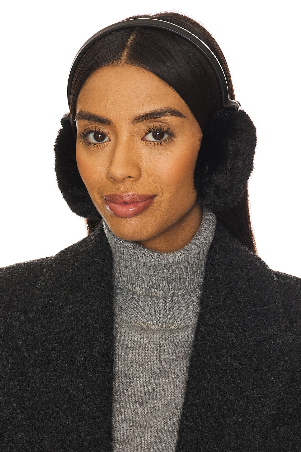 Faux Mink & Leather Earmuffs jocelyn