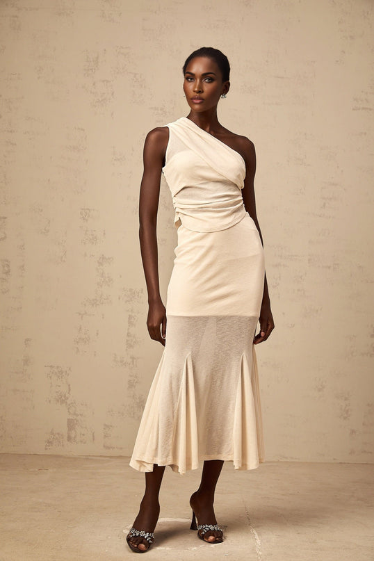 Fabiana Neutrals Top and Skirt Set