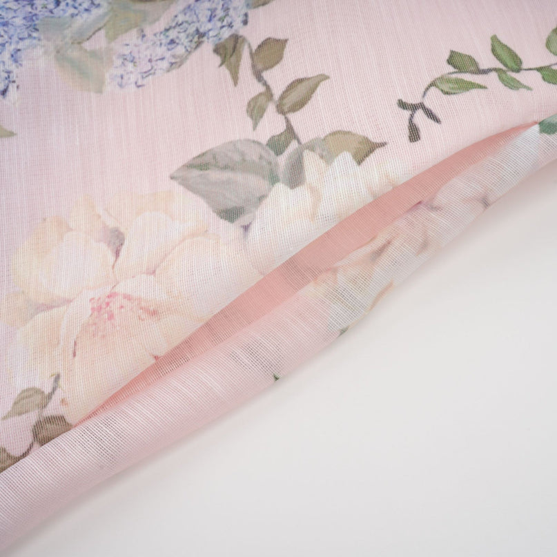 Fabienne lightpink floralprint mini dress