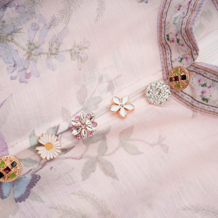 Fabienne lightpink floralprint mini dress