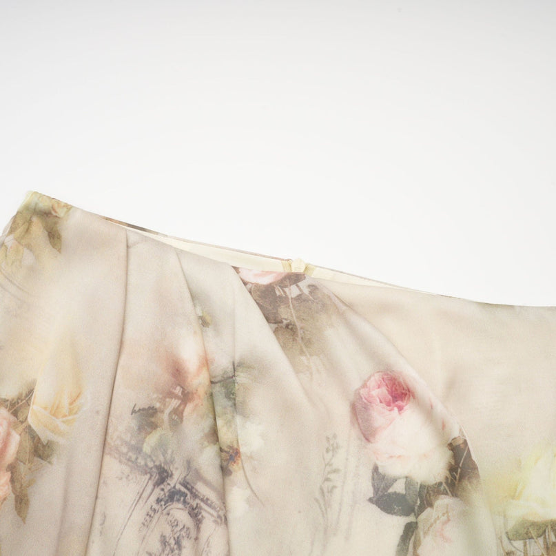 Fabiola Neutrals Floral Print Sleeveless Midi Dress