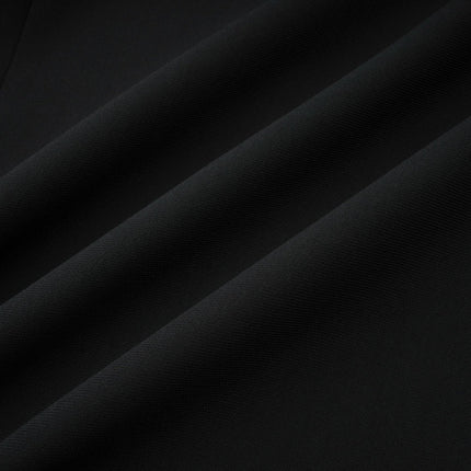 Faith Black Blazer Crystal Embellished Bow Detail Viscose Wool Long Sleeves Peak Lapels Shoulder Pads Satin Finish Panels Side Welt Pockets Straight Hem Tailored Finish Elegance Glamour