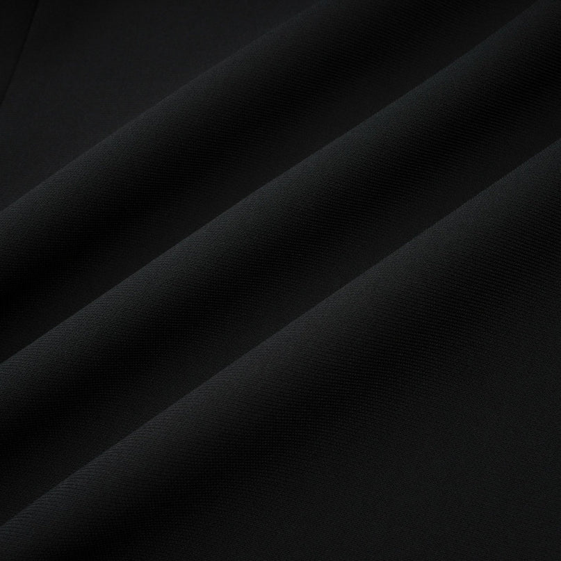 Faith Black Blazer Crystal Embellished Bow Detail Viscose Wool Long Sleeves Peak Lapels Shoulder Pads Satin Finish Panels Side Welt Pockets Straight Hem Tailored Finish Elegance Glamour