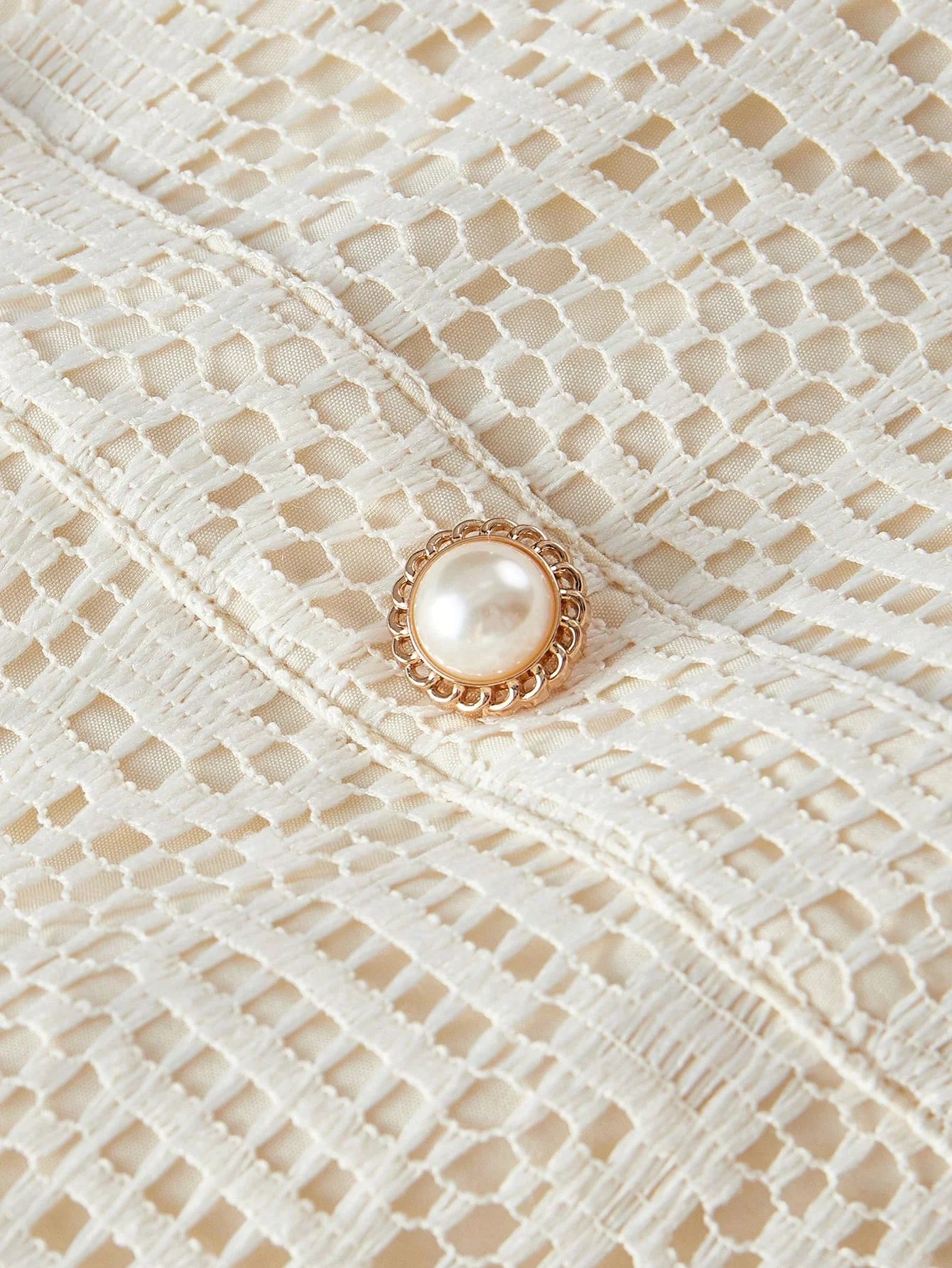 FASHIONABLE POINTELLE DECOR ROUND NECK FITTED SHORT SLEEVE MINI DRESS