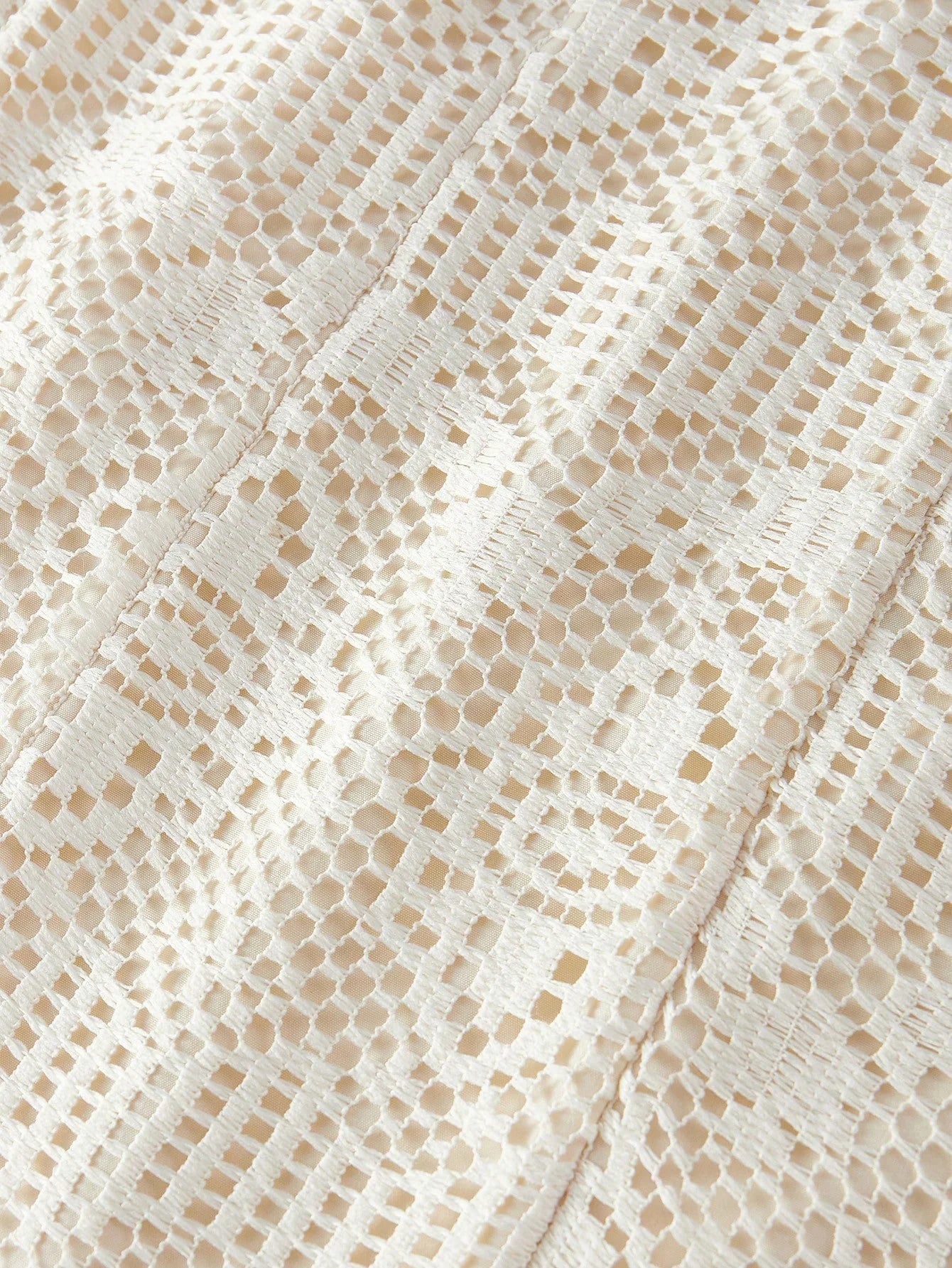 FASHIONABLE POINTELLE DECOR ROUND NECK FITTED SHORT SLEEVE MINI DRESS