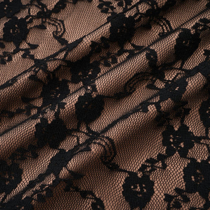 Fayette black florallace midi dress