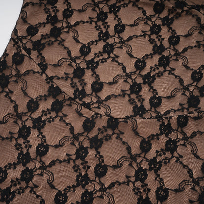Fayette black florallace midi dress