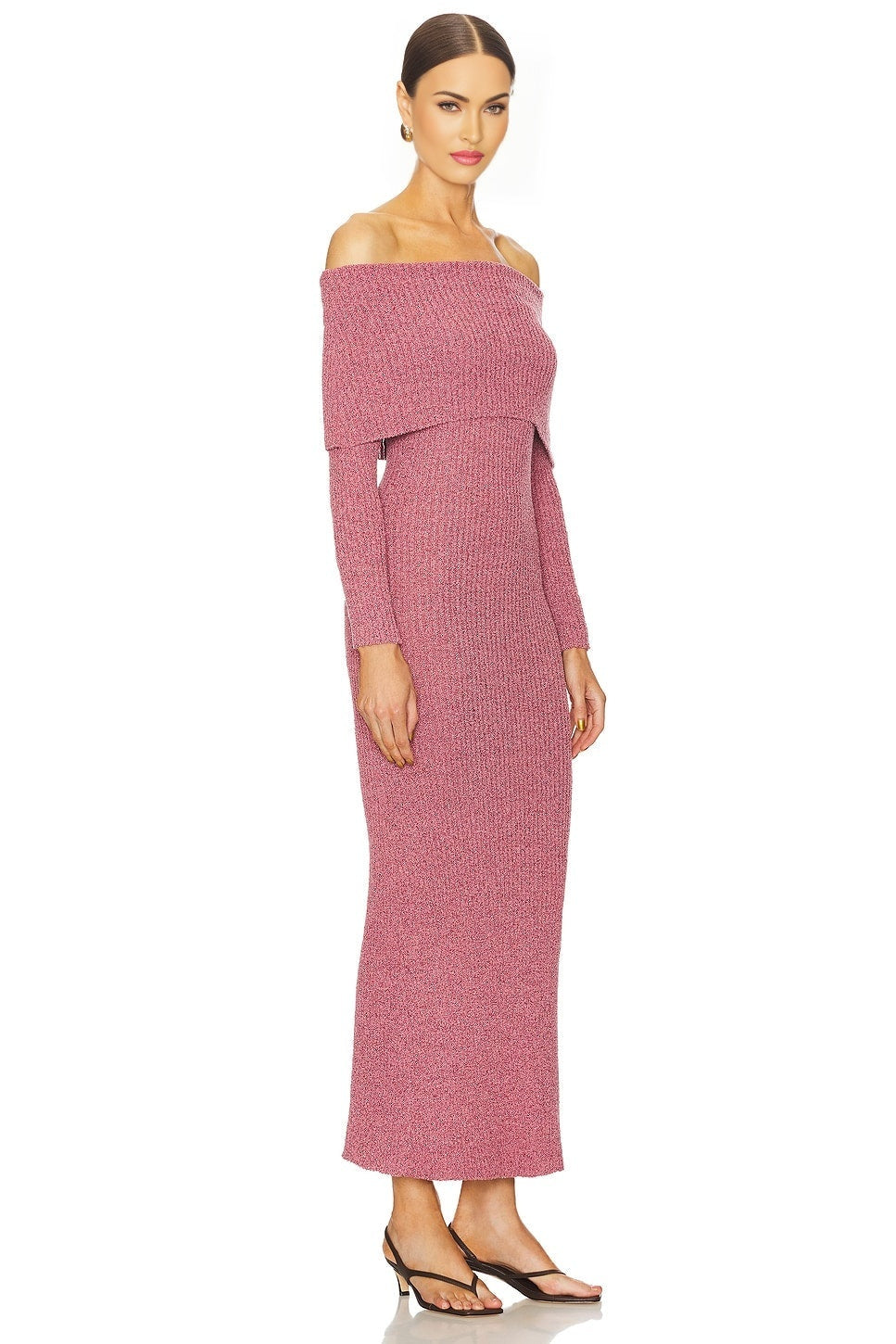 Lenora Off Shoulder Dress Line & Dot