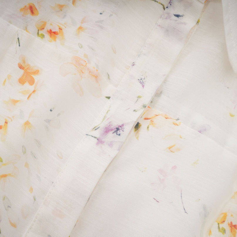 Federica White Floral Midi Dress