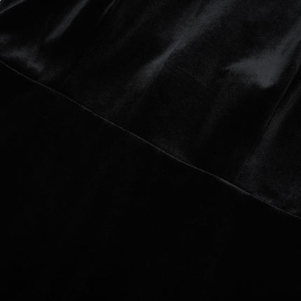 Felicita Black Crystal-Embellished Turtle Neck Ankle-Length Dress