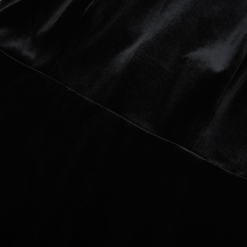 Felicita Black Crystal-Embellished Turtle Neck Ankle-Length Dress