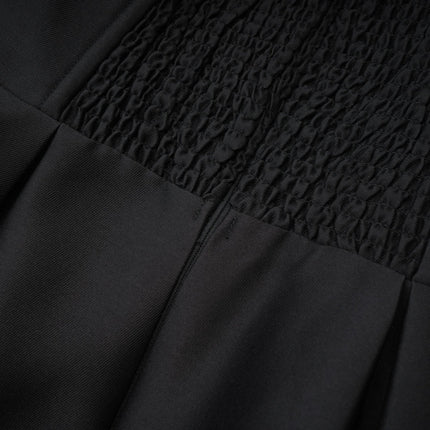 Felisara black bowknot midi dress