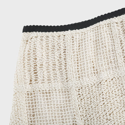 Fiona Neutrals Knitted Off The Shoulder Skirt Top Set