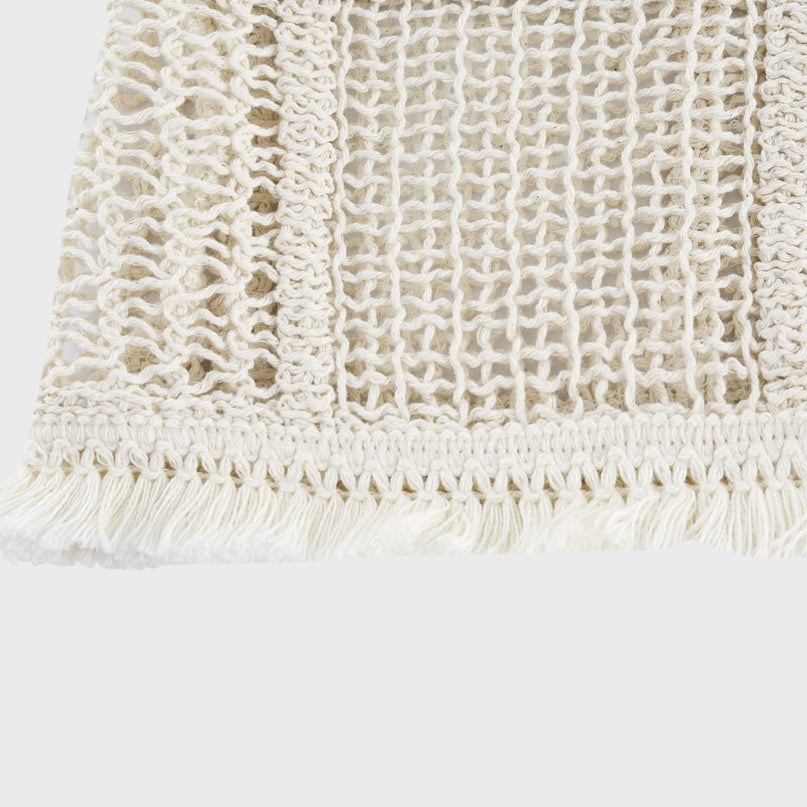 Fiona Neutrals Off The Shoulder Knitted Skirt Top Set