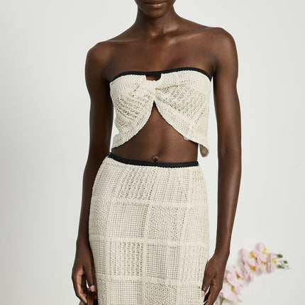 Fiona Neutrals Off The Shoulder Knitted Skirt Top Set