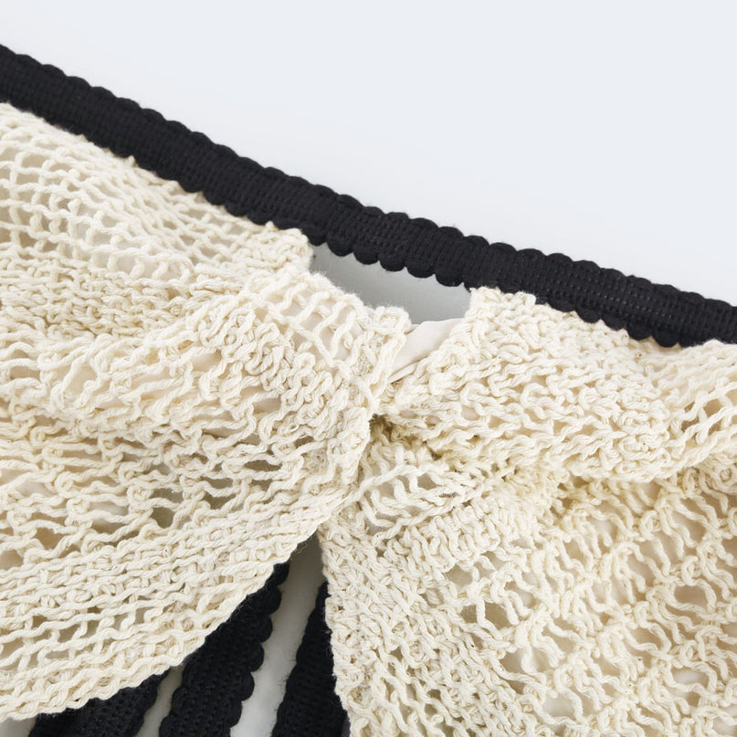 Fiona Off The Shoulder Knitted Skirt & Top Set Neutrals