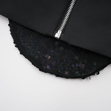 Fiona Purple Sequin Embellished Floral Top with Faux Flower Detailing Sleeveless Off-the-Shoulder Design Cropped Length Rear Zip Fastening 100% Polyester
