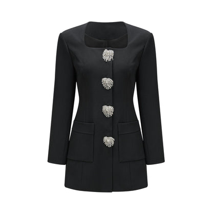 Fionnghuala black crystal mini dress