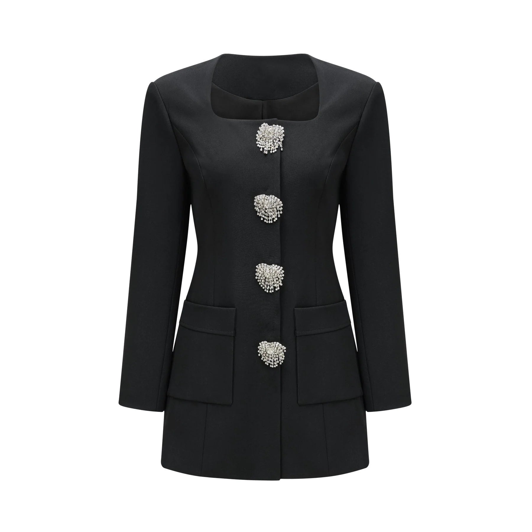 Fionnghuala black crystal mini dress