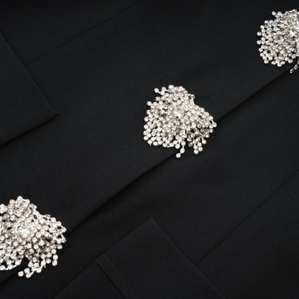 Fionnghuala black crystal mini dress