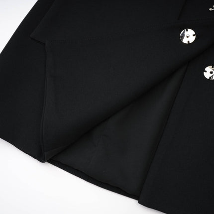 Fionnghuala Black Tailored Jacket with Crystal Buttons