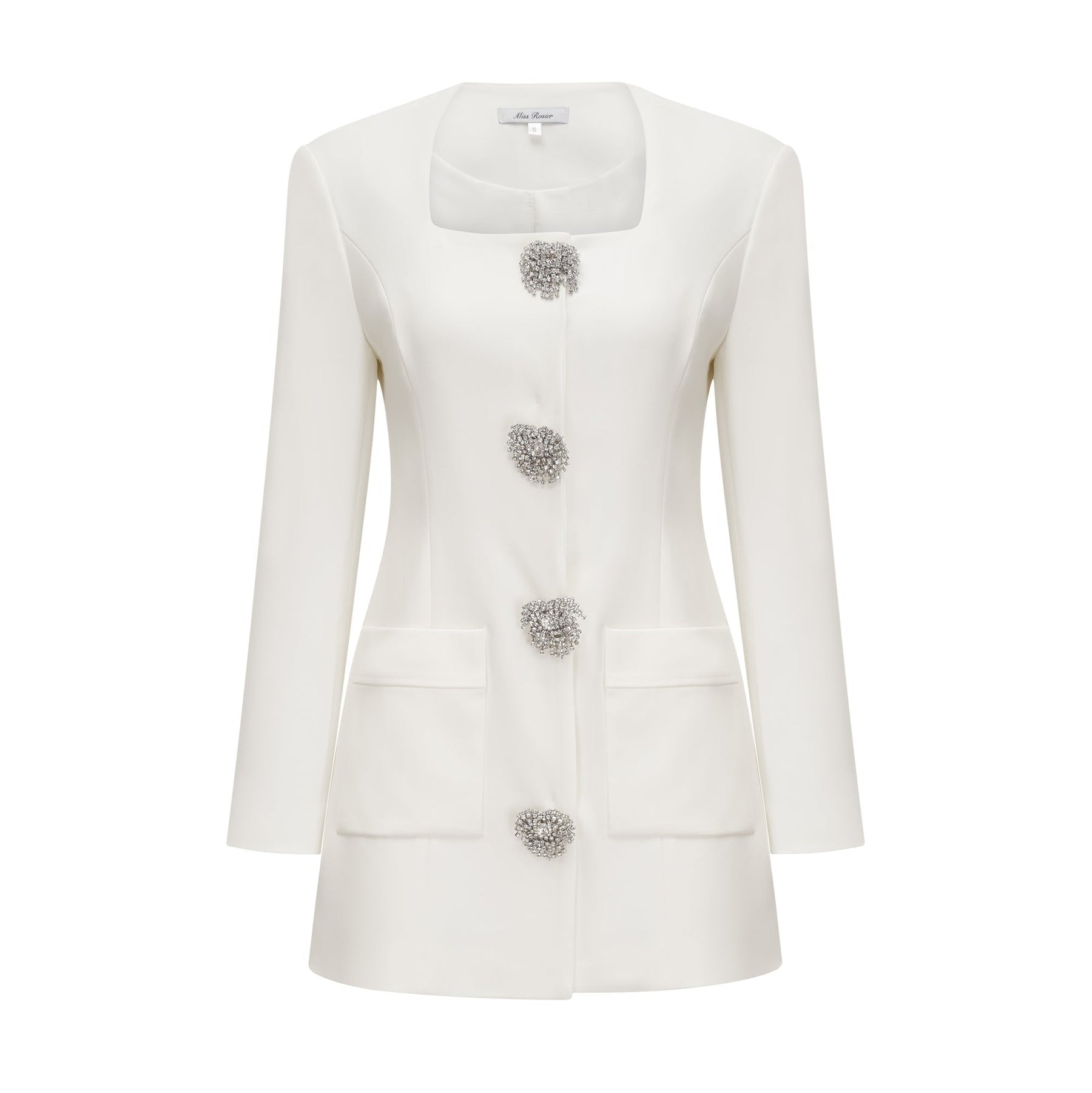 Fionnghuala white crystal mini dress