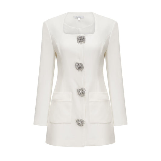 Fionnghuala white crystal mini dress
