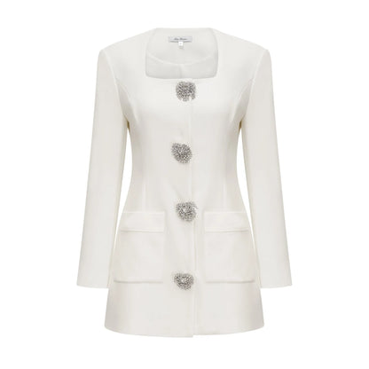 Fionnghuala white crystal mini dress