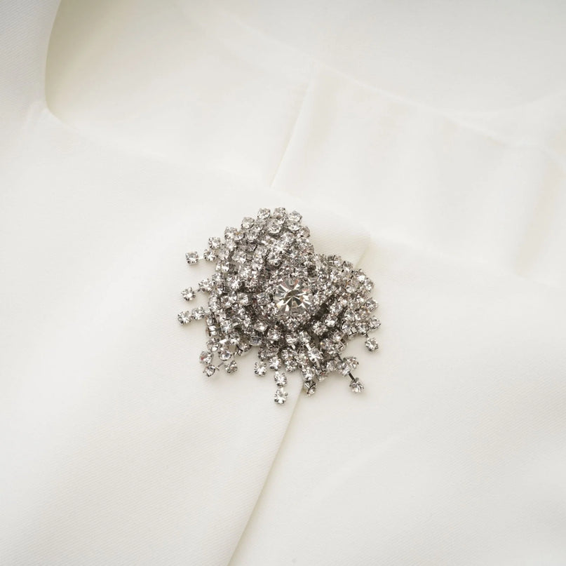 Fionnghuala white crystal mini dress