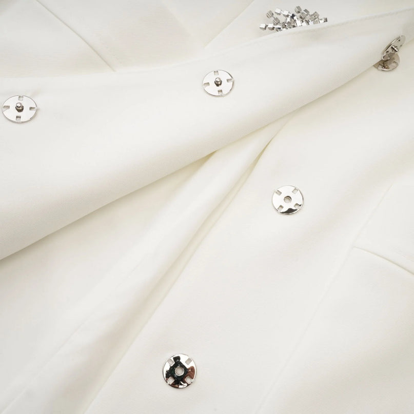 Fionnghuala white crystal mini dress