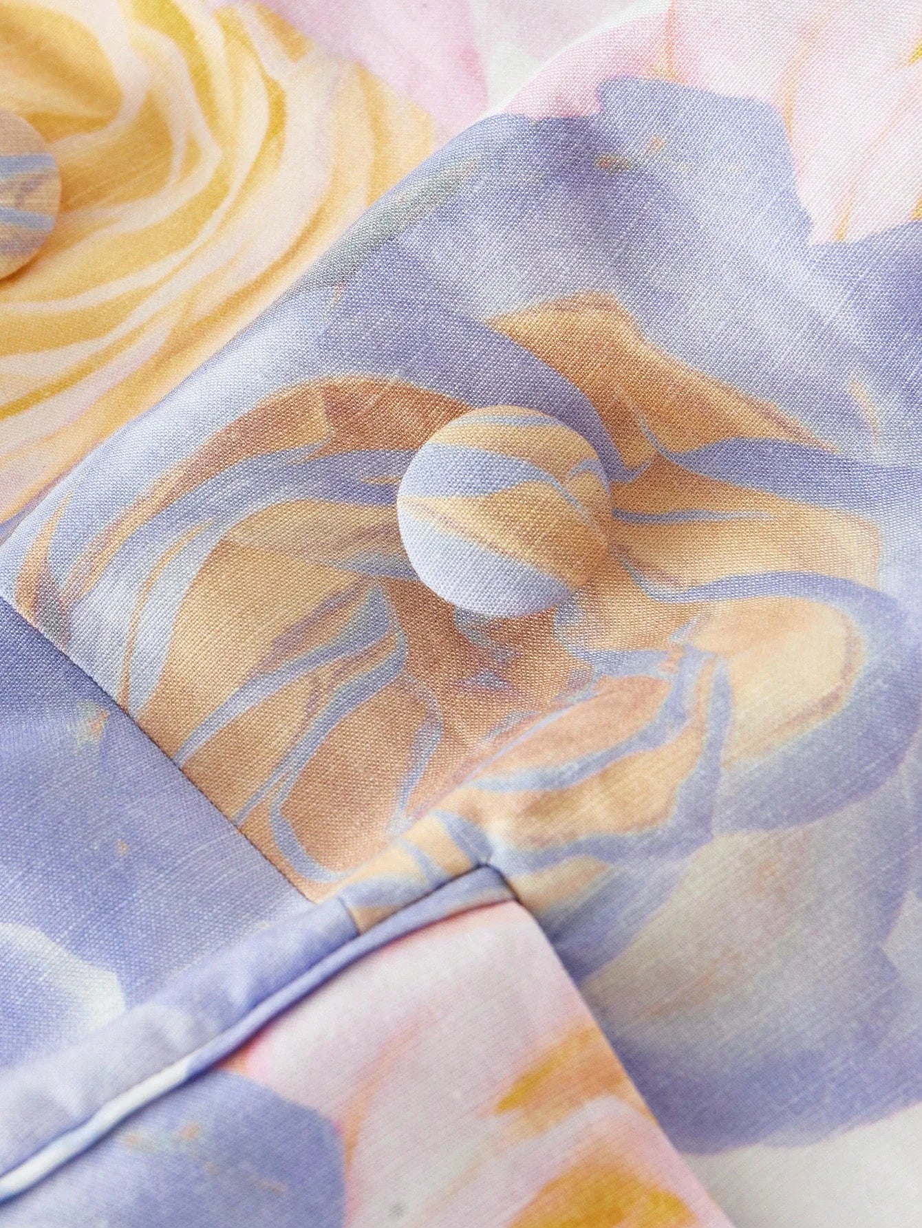 FLORAL PRINT DOUBLE BUTTON BLAZER