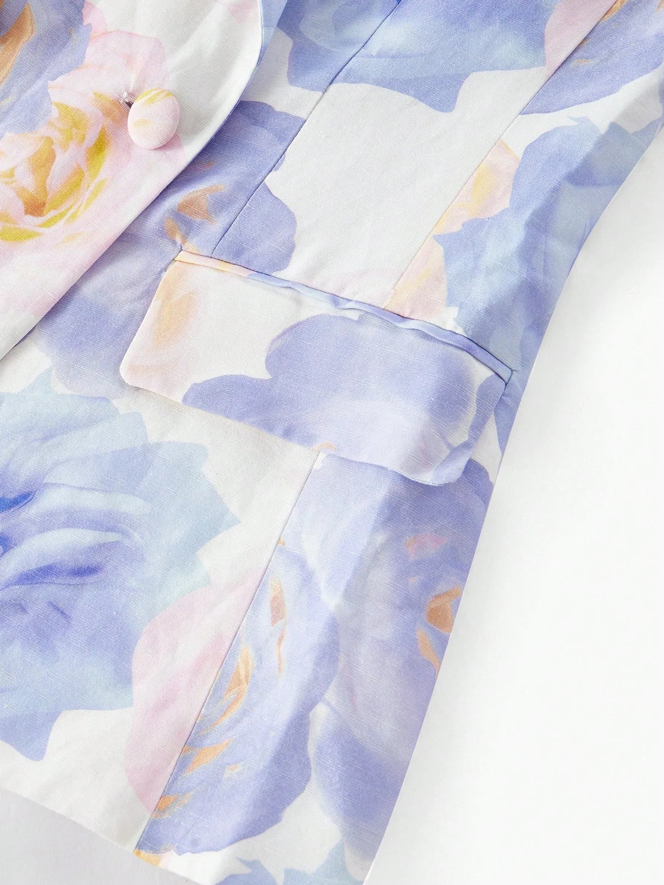 FLORAL PRINT DOUBLE BUTTON BLAZER