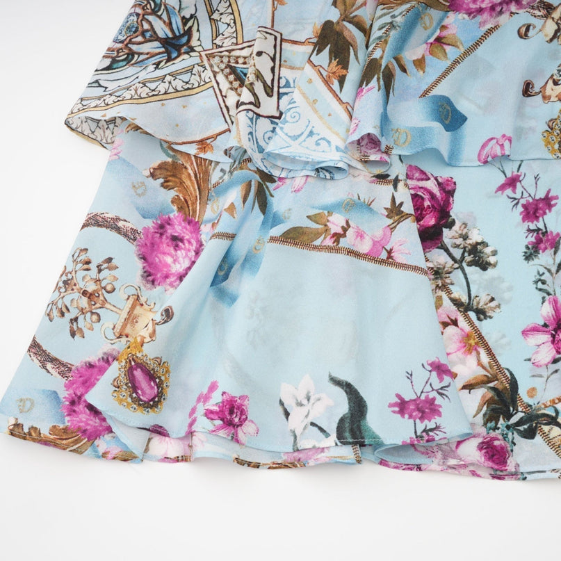 Floral print midi dress in Victoire style