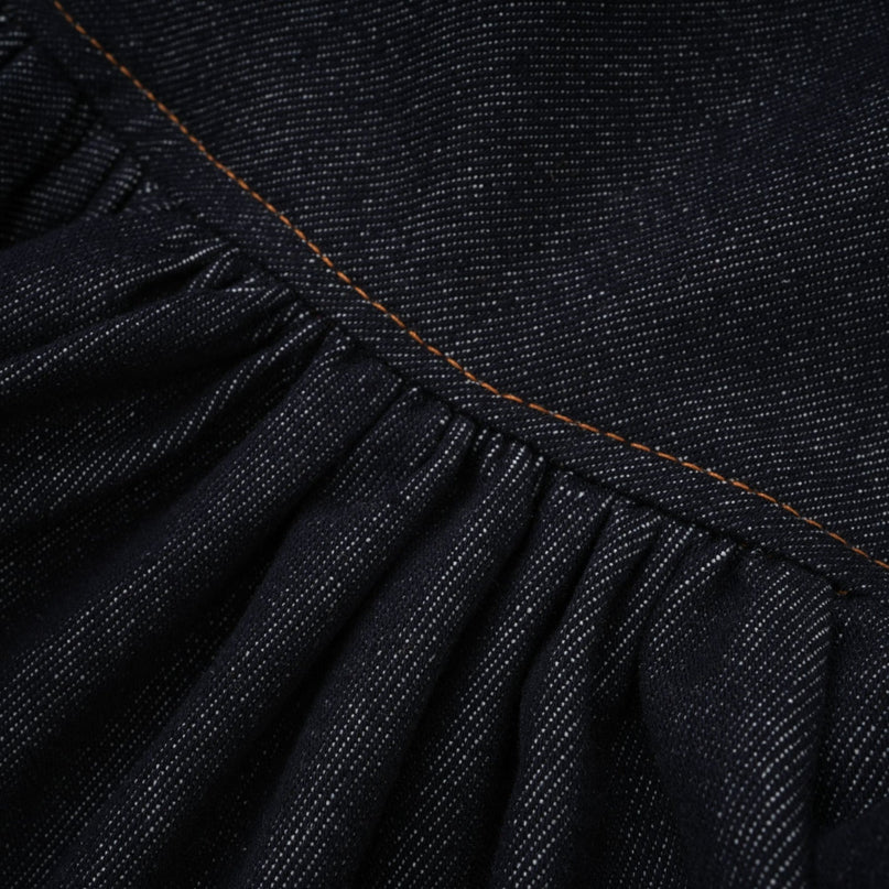 Florence Blue Ruffled Denim Mini Skirt